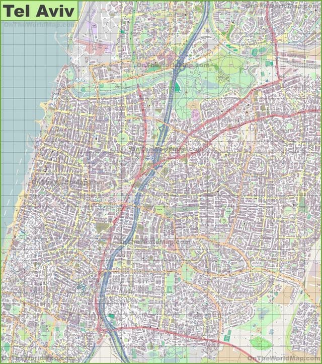 Tel Aviv streets map